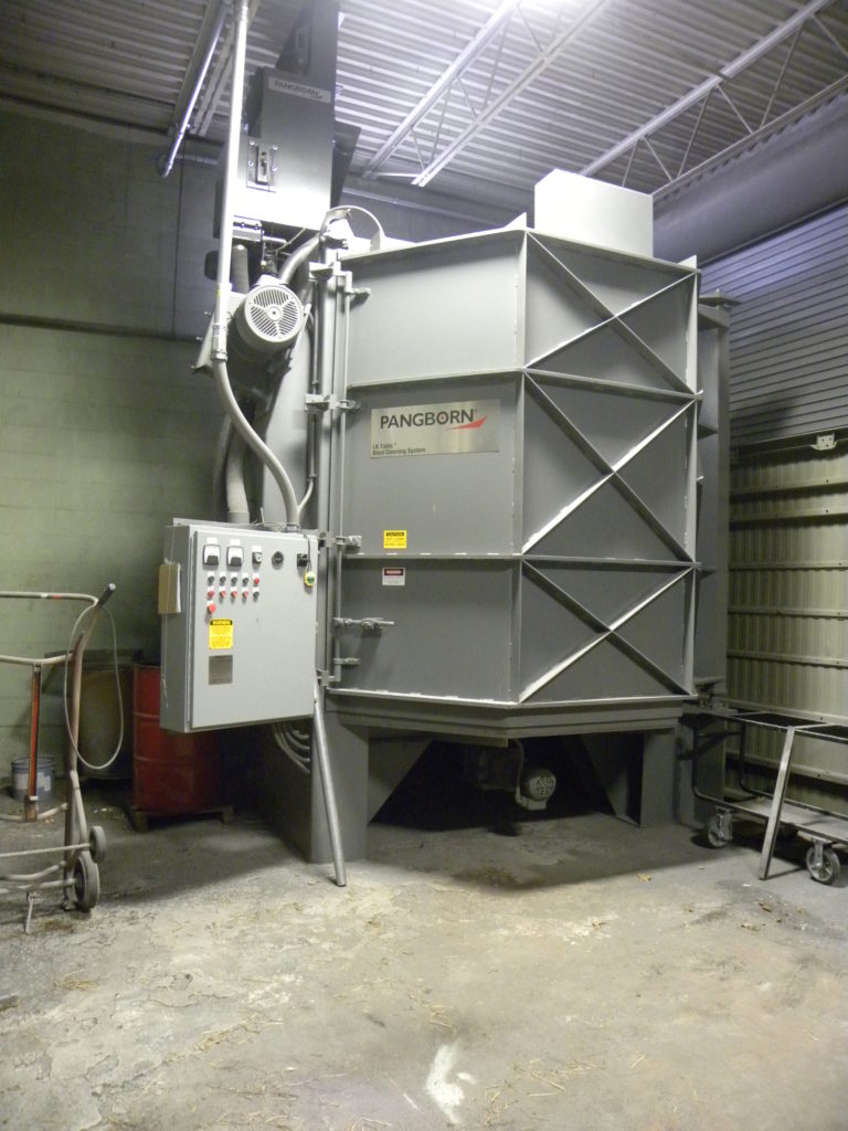 a photo of Inter-City Contracting's automated table blasting machine